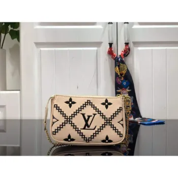 LV M81140 Louis Vuitton Mini Pochette Accessoires Taška Béžová