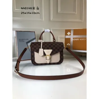Louis Vuitton N40148 LV Trendy Crossbody Bag Damier Ebene Béžová