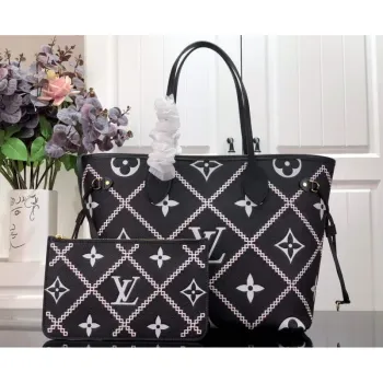 Louis Vuitton M46040 LV M46039 Neverfull MM černá