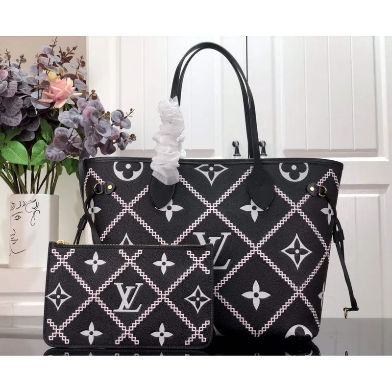 Louis Vuitton M46040 LV M46039 Neverfull MM černá