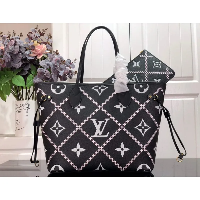 Louis Vuitton M46040 LV M46039 Neverfull MM černá