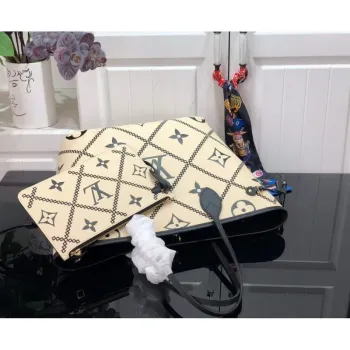 Louis Vuitton M46039 LV M46040 Neverfull MM Béžová