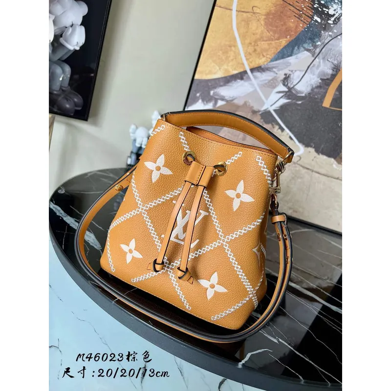 Louis Vuitton M46029 LV M46023 NéoNoé MM Monogram Arizona Hnědá