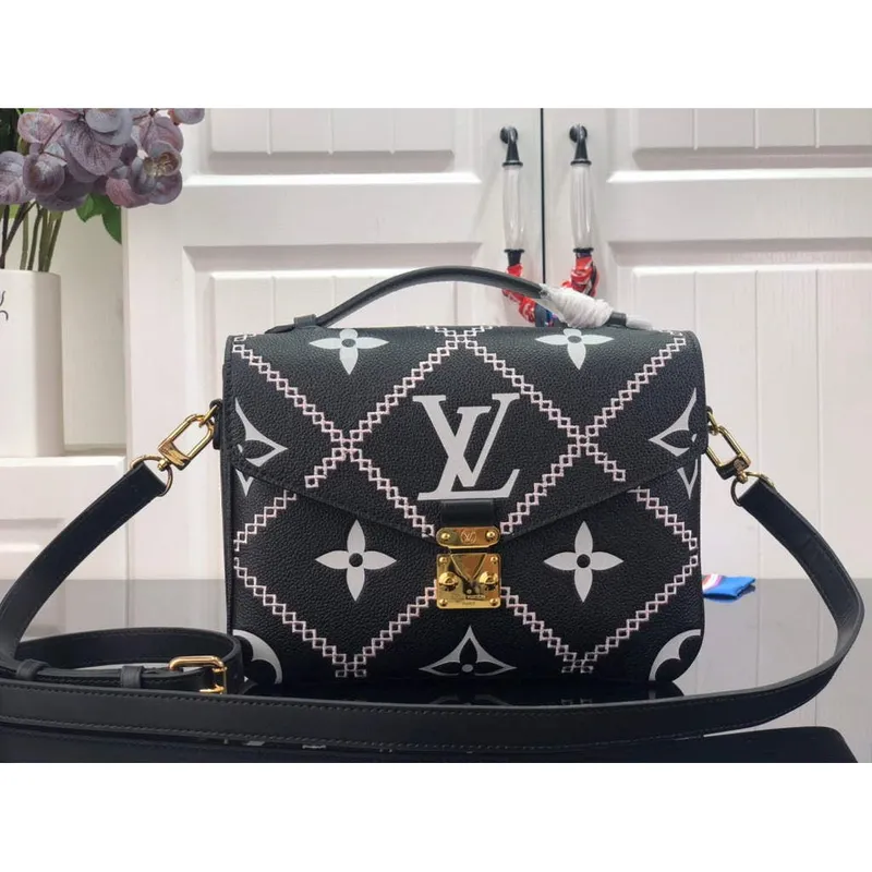Louis Vuitton M46028 LV M46018 Pochette Metis Monogram Černá