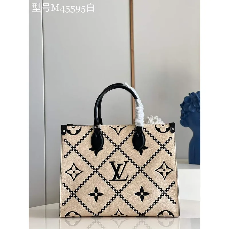 Louis Vuitton M46016 LV M46015 Onthego MM Monogram Crame