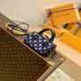 LV M81168 Louis Vuitton Nano Speedy Denim Kožená Taška