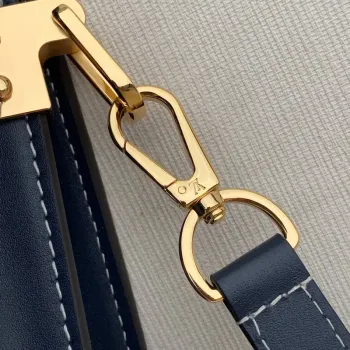 LV M59716 Louis Vuitton Mini Dauphine Denim Kožená Taška