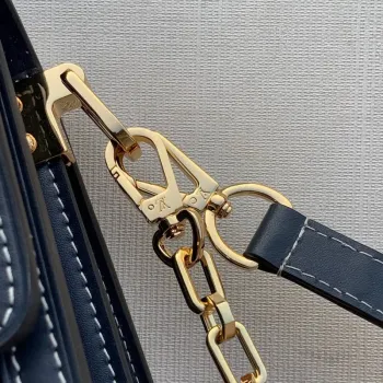 LV M59631 Louis Vuitton Dauphine MM Denim Kožená Taška