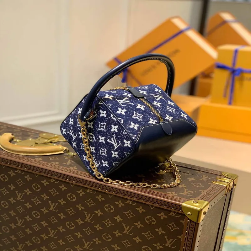 LV M59611 Taška Louis Vuitton Square Denim Leather