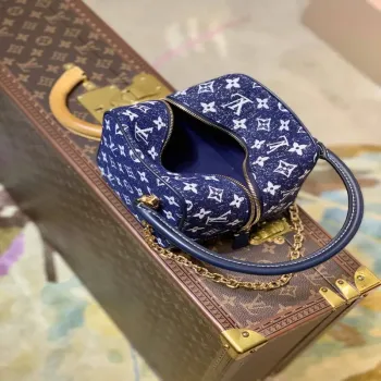 LV M59611 Taška Louis Vuitton Square Denim Leather