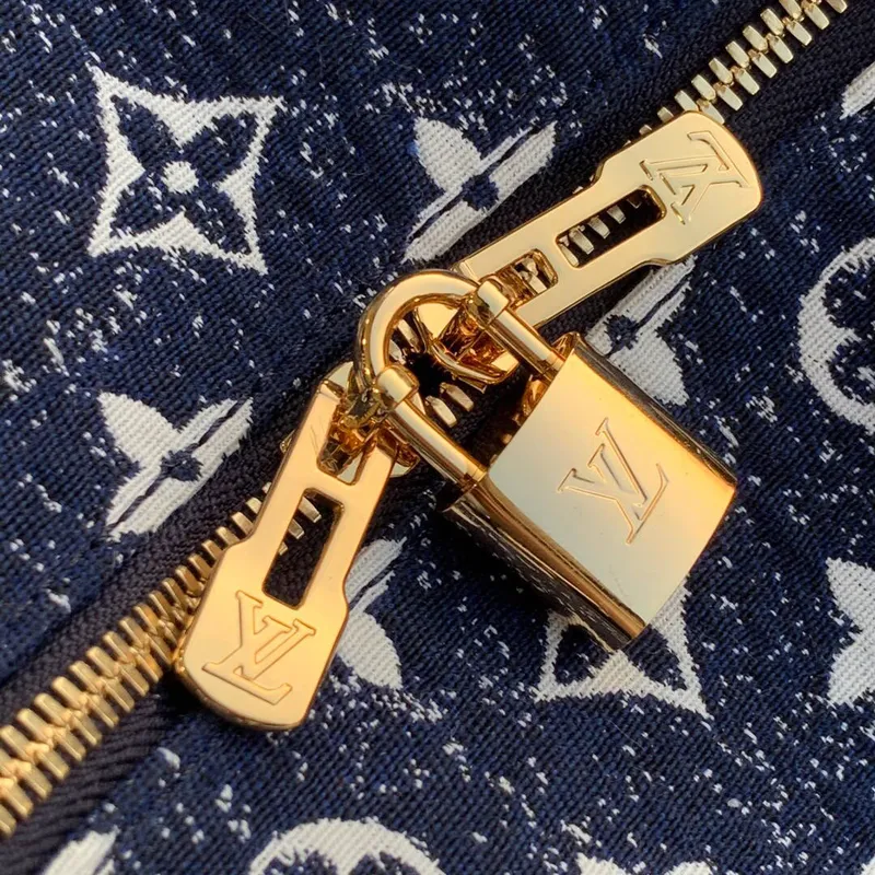 LV M59609 Louis Vuitton Speedy Bandouliere 25 Džínová kožená taška