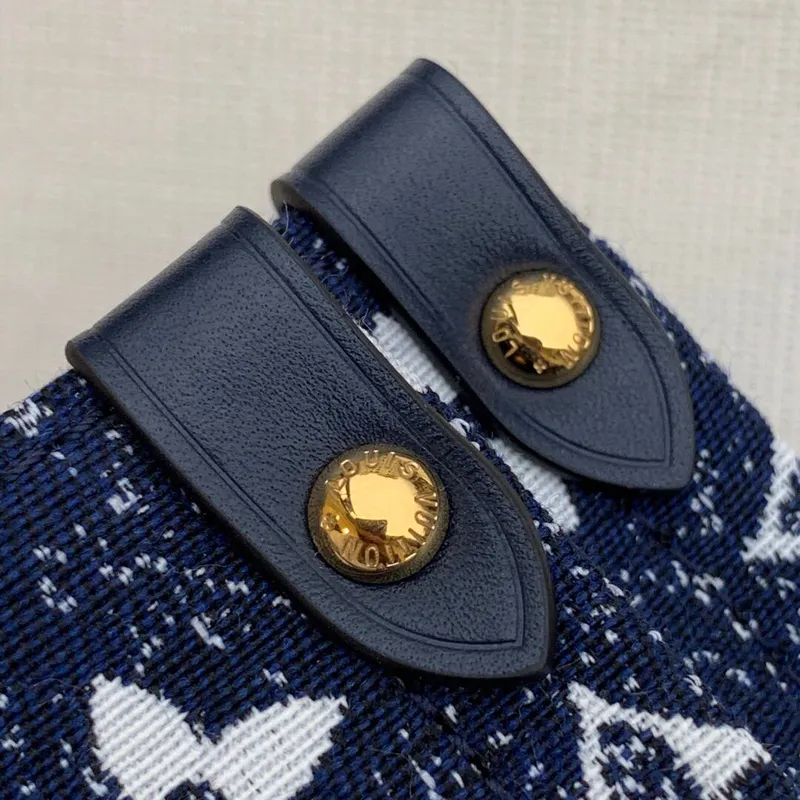 LV M59608 Louis Vuitton Onthego MM Džínová kožená taška