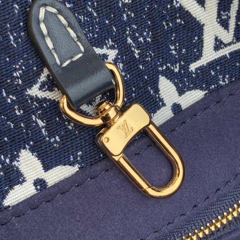 LV M59608 Louis Vuitton Onthego MM Džínová kožená taška