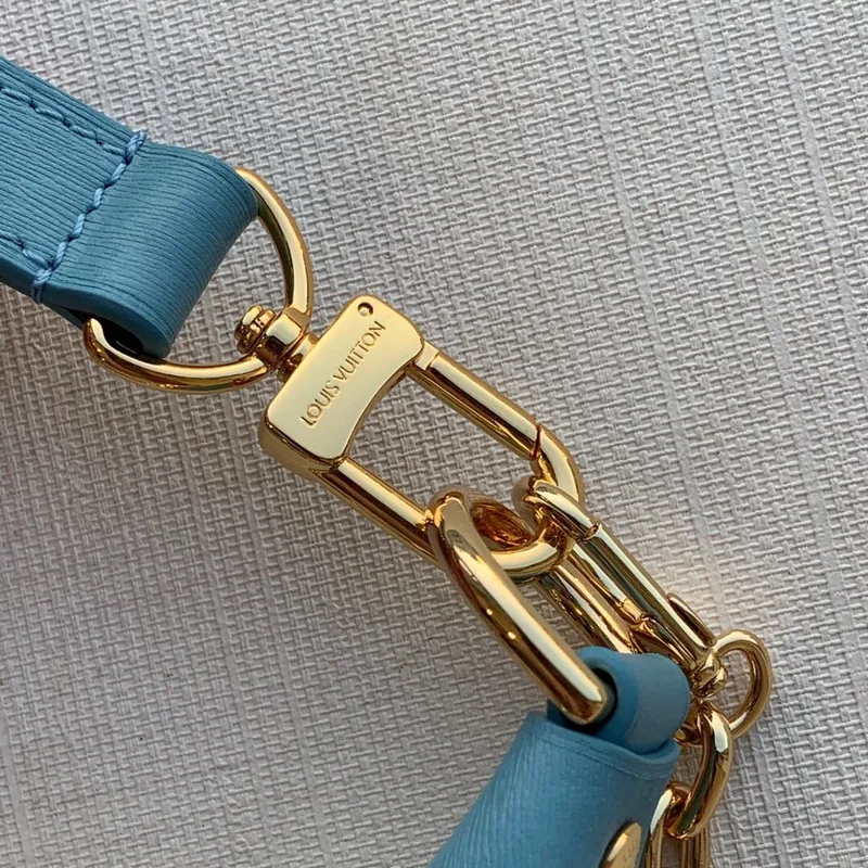 LV M81094 Louis Vuitton Loop Bag Ecru / Modrá