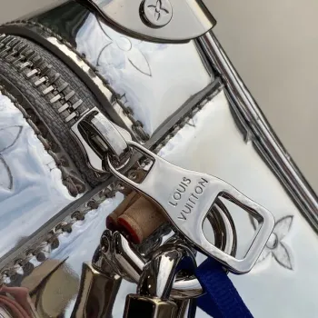 LV M68906 Louis Vuitton Mini Soft Trunk Bag Patent Silver