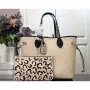 LV M58525 Louis Vuitton Neverfull MM Monogram Empreinte Kožená taška M45856 Krémová