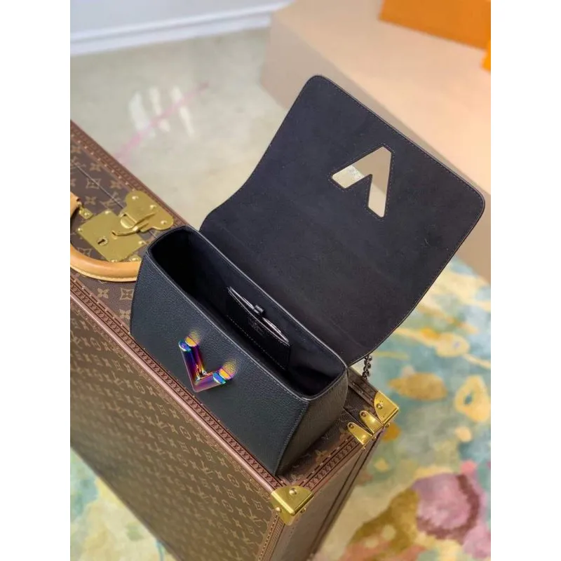 LV M58597 Louis Vuitton Twist Střední Taška Černá