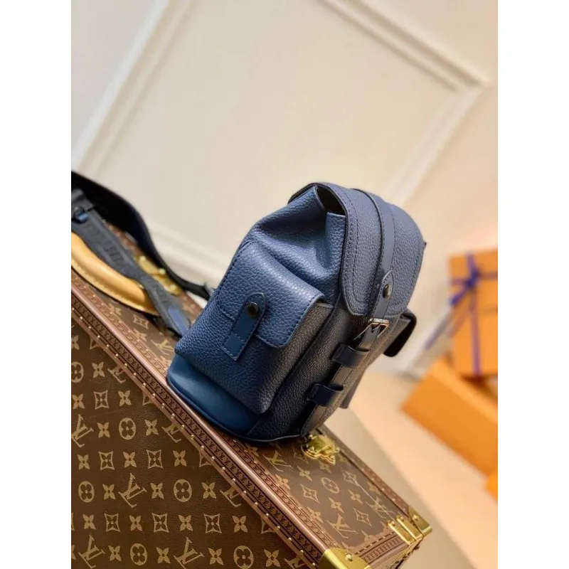 LV M58493 Louis Vuitton Christopher XS Taška Modrá M58495