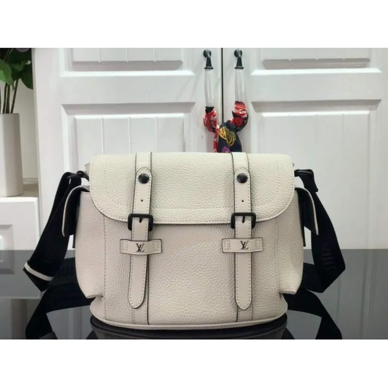 LV M58475 Louis Vuitton Christopher Messenger Bag Bílá M58476
