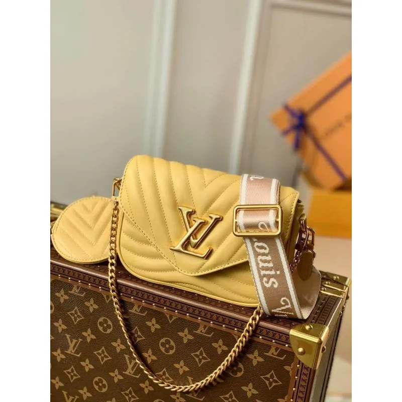 LV M57942 Louis Vuitton New Wave Multi Pochette Bag M56468 Žlutá