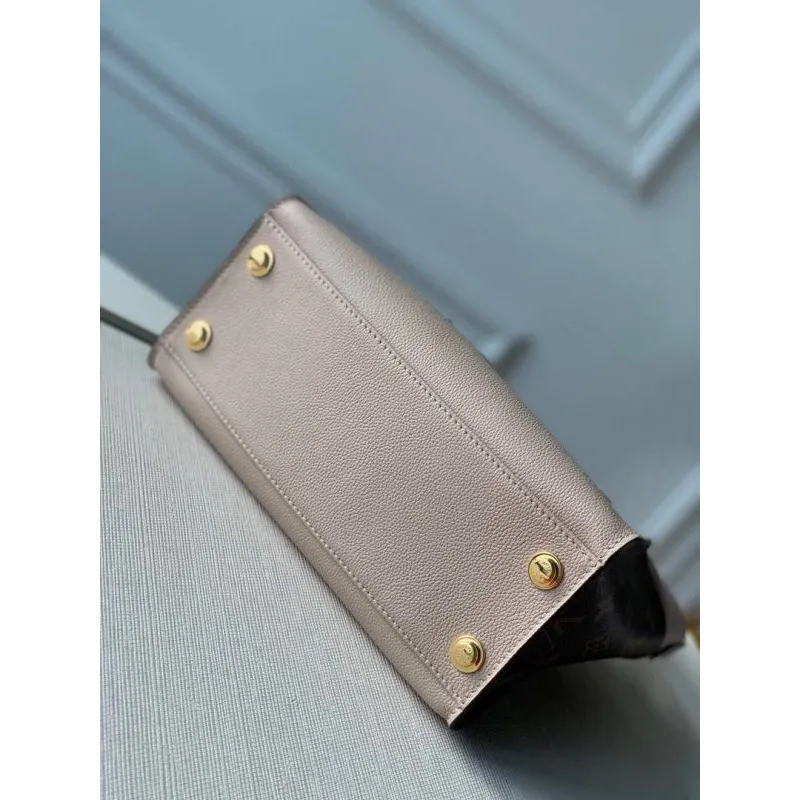 LV M57729 Louis Vuitton Taška On My Side PM M57728 Greige