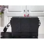 LV M57726 Louis Vuitton Trunk Messenger PM Taurillon Monogram Taška Černá