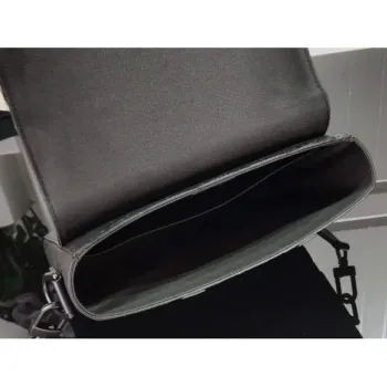 LV M57726 Louis Vuitton Trunk Messenger PM Taurillon Monogram Taška Černá