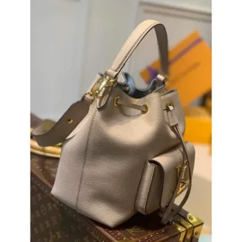 LV M57688 Louis Vuitton Lockme Bucket Bag M57687 M57689 Greige