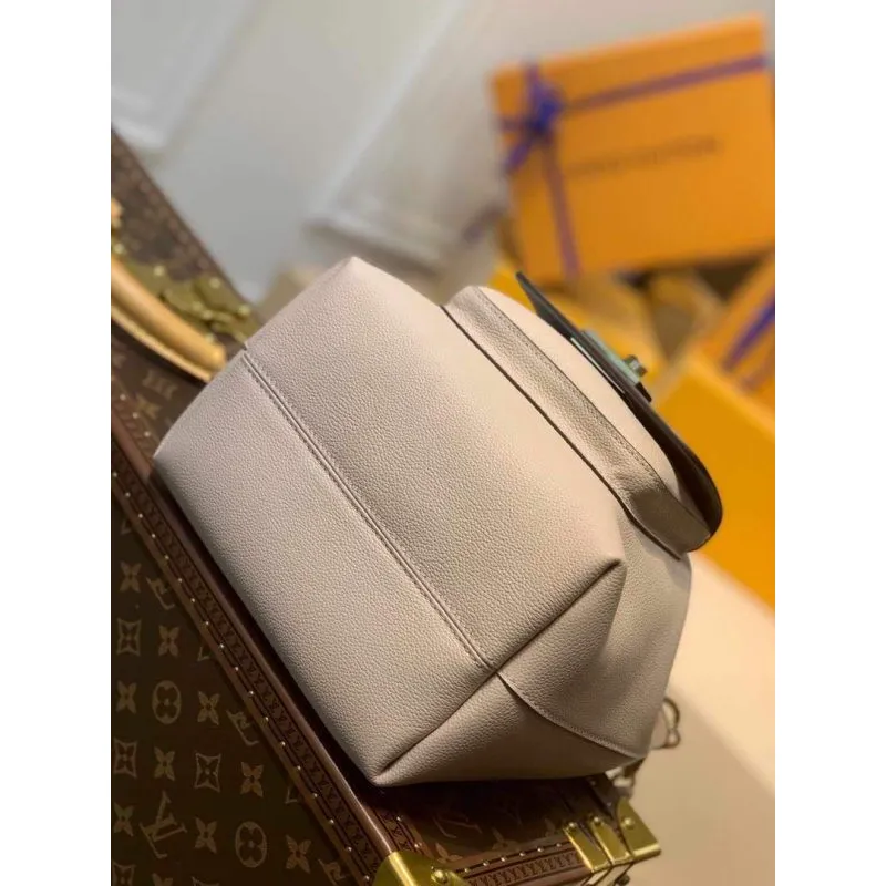LV M57688 Louis Vuitton Lockme Bucket Bag M57687 M57689 Greige