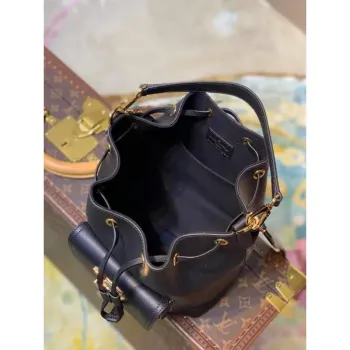 LV M57687 Louis Vuitton Lockme Bucket Bag M57688 M57689 Černá