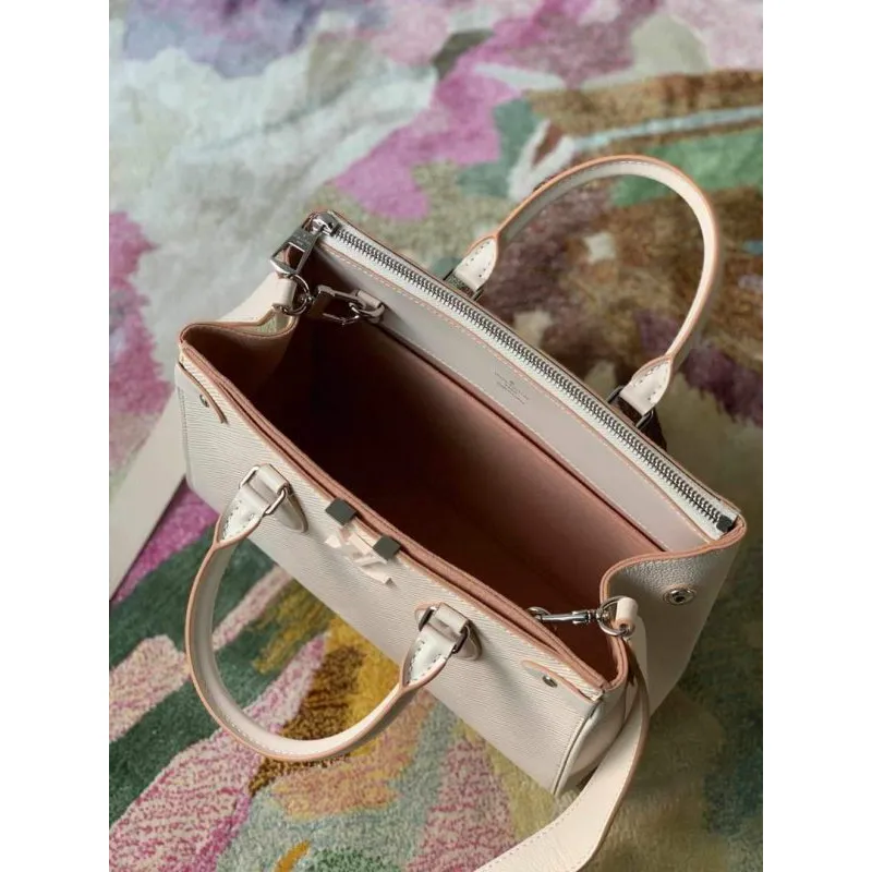 LV M57681 Louis Vuitton Grenelle Tote PM M57680 Křemen Bílá