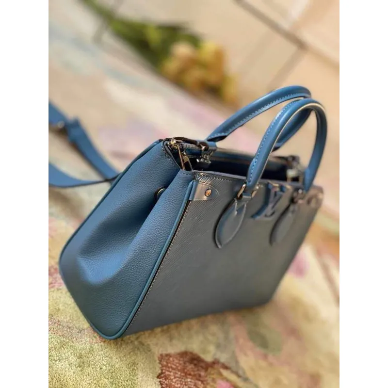 LV M57681 Louis Vuitton Grenelle Tote PM M57680 Modrá