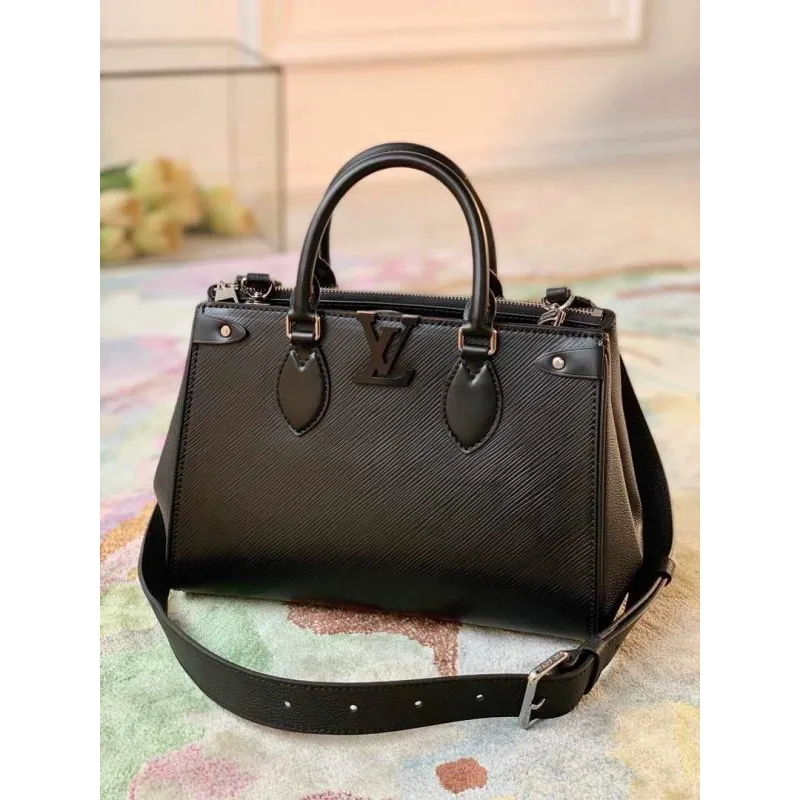 LV M57680 Louis Vuitton Grenelle Tote PM M57681 Černá
