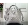LV M58483 Louis Vuitton Muria Mahina Bucket Bag Sněhově bílá