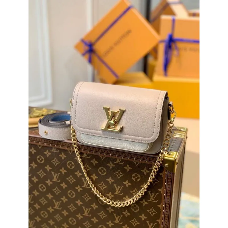 LV M58554 Louis Vuitton Lockme Tender Bag M58557 M58555 Greige