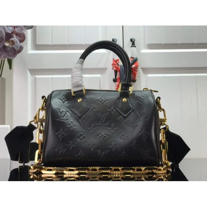 LV M58631 Louis Vuitton Speedy Bandouliere 22 Taška Černá