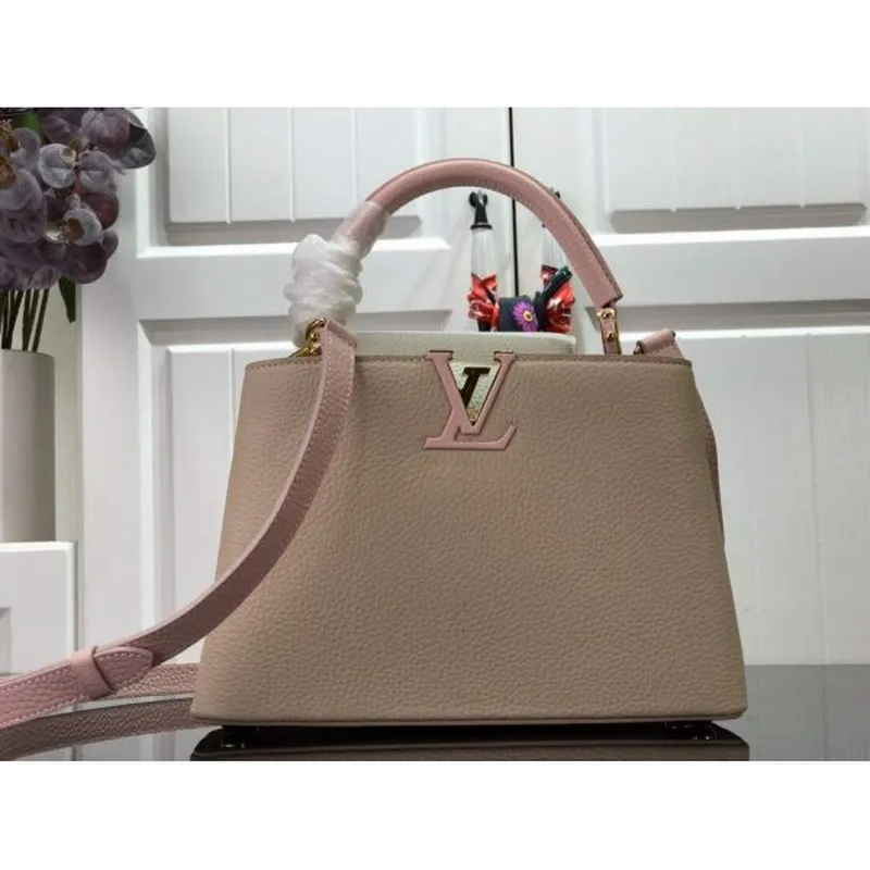LV N98387 Louis Vuitton Capucines BB Kabelka Šedá Růžová