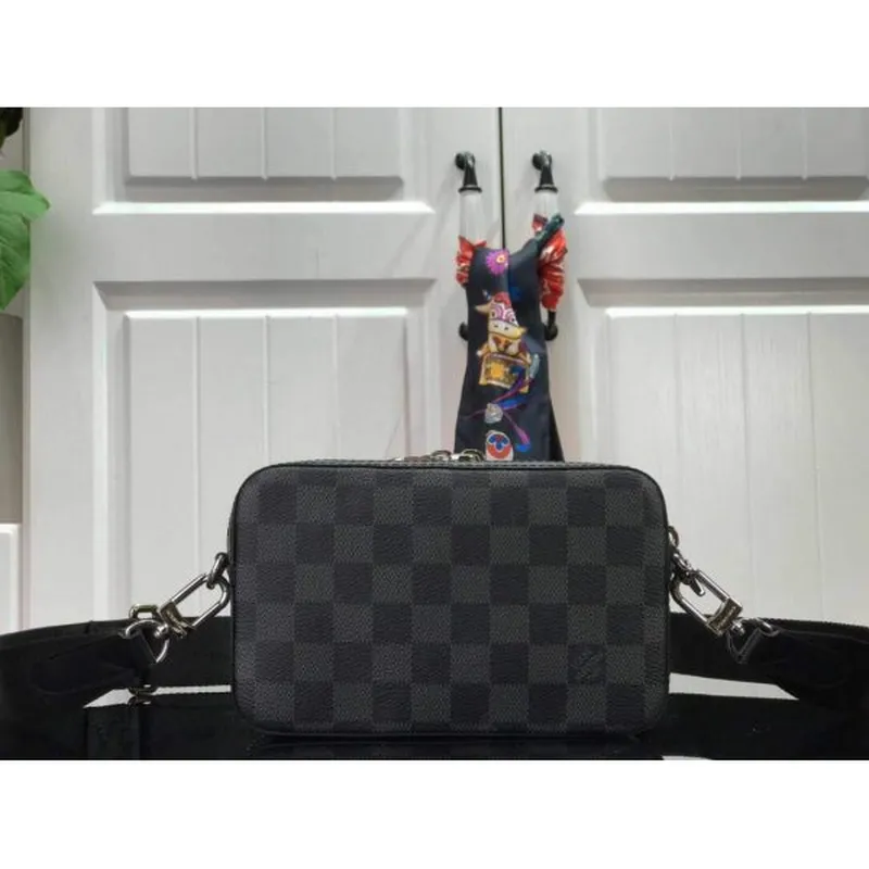 LV N60418 Louis Vuitton Alpha Wearable Wallet N60414 Damier Graphite