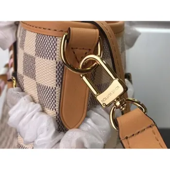 LV N50047 Louis Vuitton Neverfull MM Damier Azur Plátěná taška Růžová