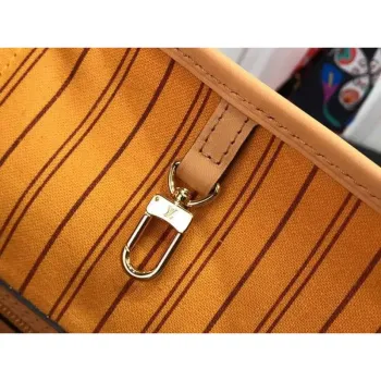 LV N50047 Louis Vuitton Neverfull MM Damier Azur Plátěná taška Růžová