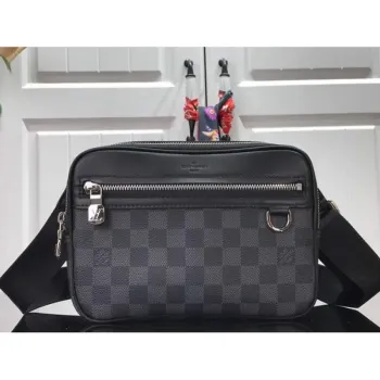 LV N50018 Louis Vuitton Scott Messenger Ramenní Taška Černá