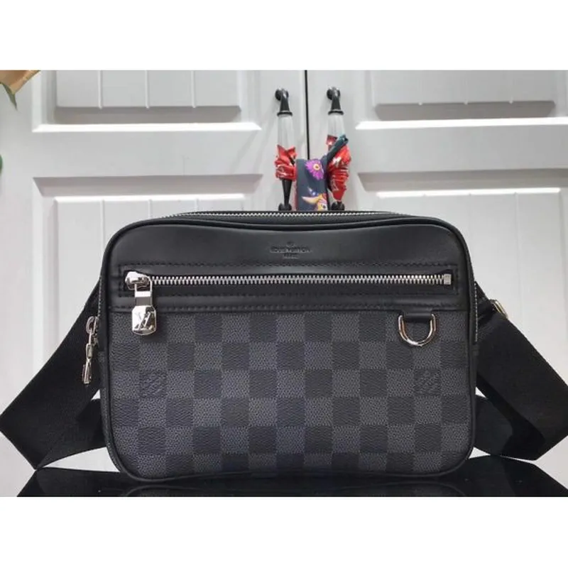 LV N50018 Louis Vuitton Scott Messenger Ramenní Taška Černá