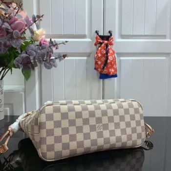 LV N41362 Louis Vuitton Neverfull PM Damier Azur M41245 Taška Béžová