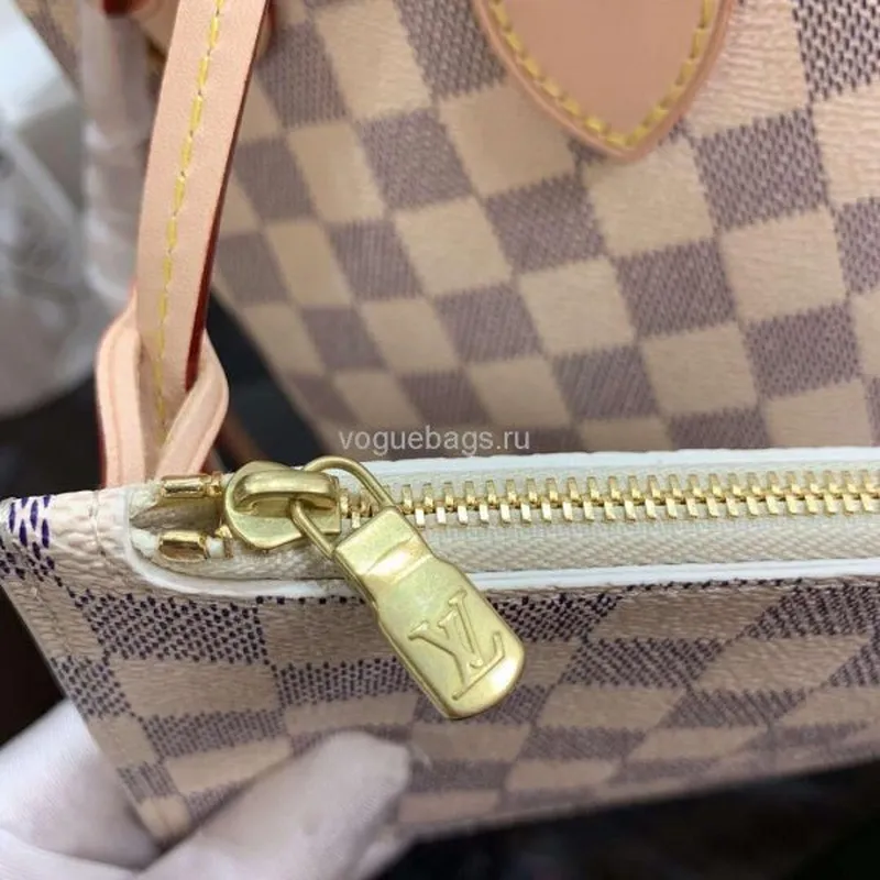 LV N41362 Louis Vuitton Neverfull PM Damier Azur M41245 Taška Béžová