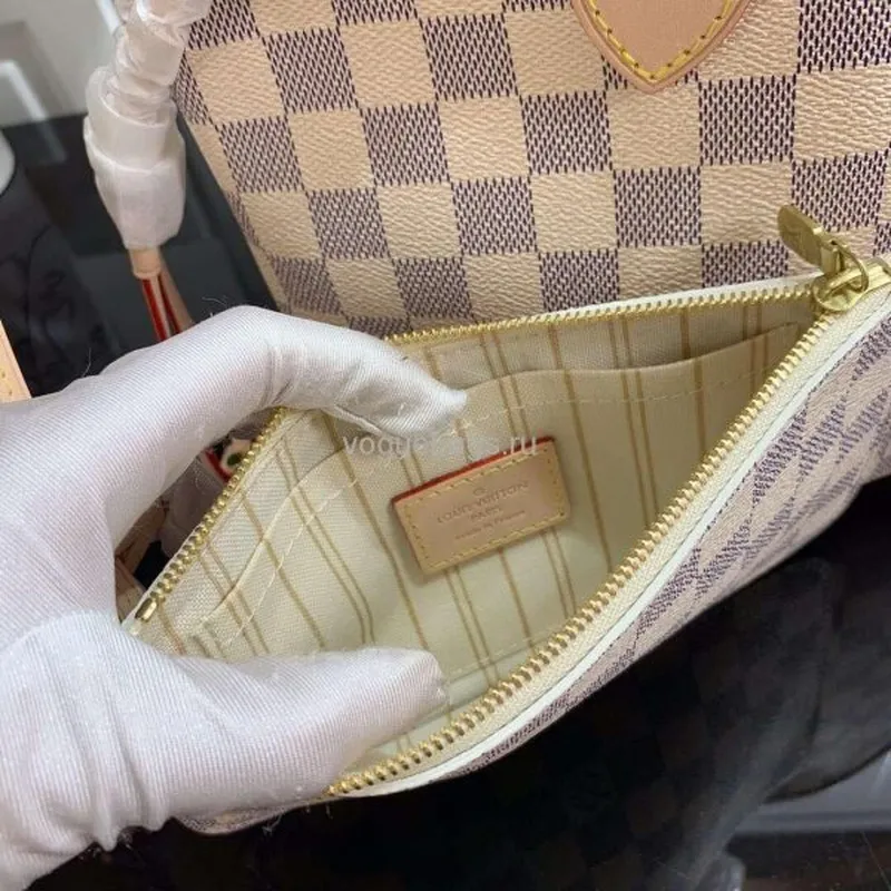 LV N41362 Louis Vuitton Neverfull PM Damier Azur M41245 Taška Béžová