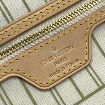 LV N41361 Louis Vuitton Neverfull MM Damier Azur N41605 Taška Béžová