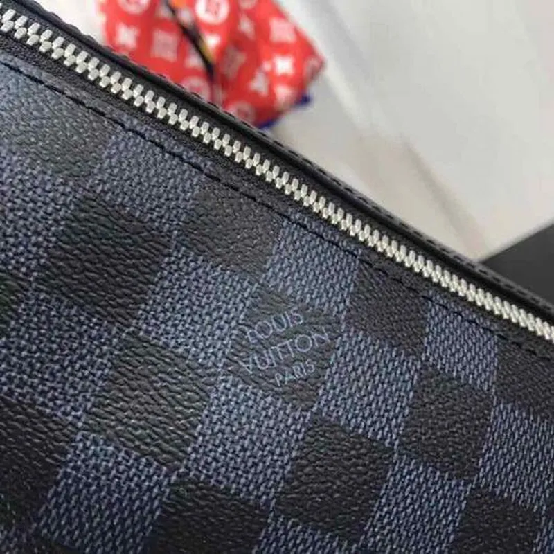LV N40159 Louis Vuitton Damier Cobalt Discovery Messenger Shoulder Bag Černá