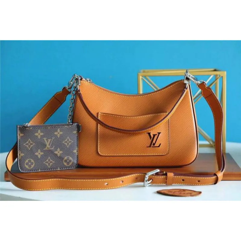 LV M80794 Louis Vuitton Marelle Epi Kabelka M80689 M80688 Medová zlatá