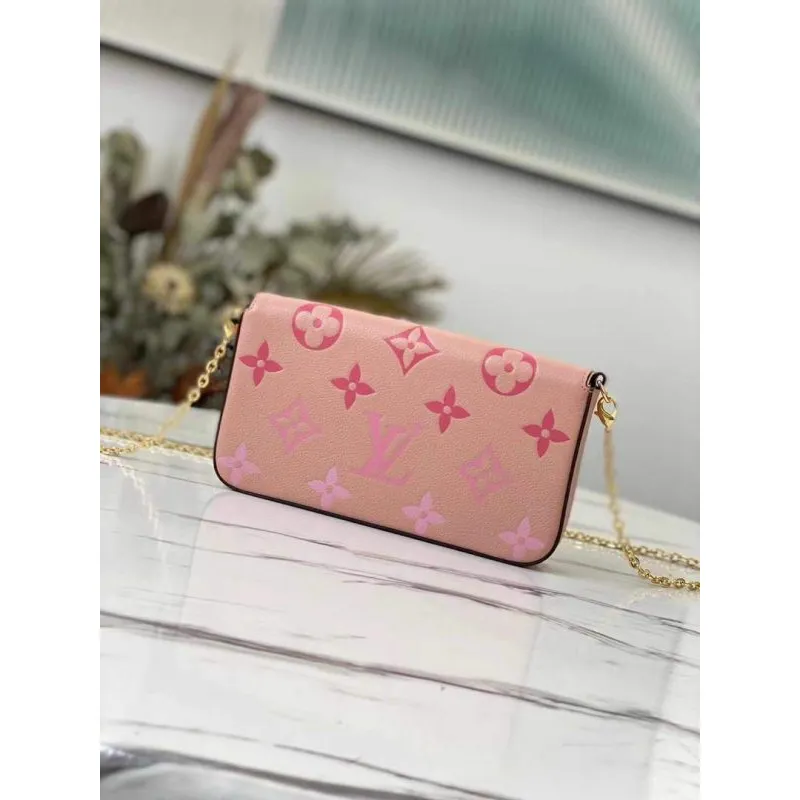 LV M80498 Louis Vuitton Félicie Pochette Taška Růžová