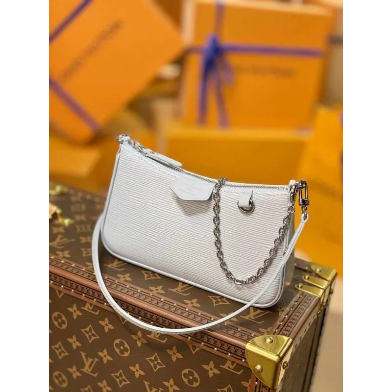 LV M80480 Louis Vuitton Easy Pouch On Strap M80483 Taška Světle Modrá